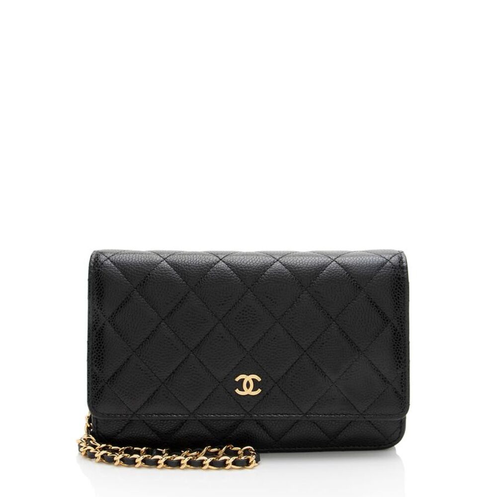 Chanel Caviar Leather Classic Wallet on Chain